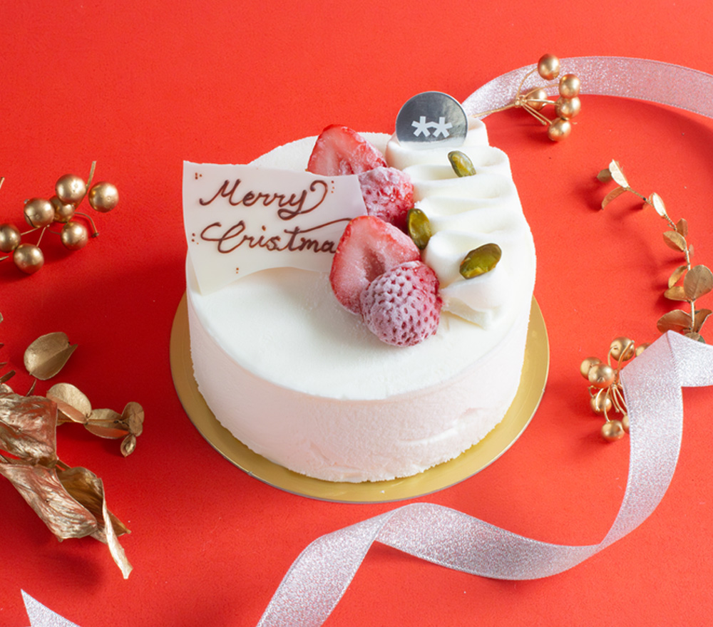 <small>【店頭受取商品 東京・自由が丘】</small><br>濃いイチゴとミルクのアイスクリームケーキ